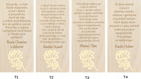 Drewniane pudełko na urodziny z grawerem Jubileusz 18 20 30 50 70