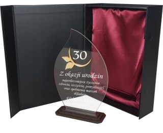 Elegancka statuetka z grawerem w etui Prezent na urodziny 30 40 50 60 70