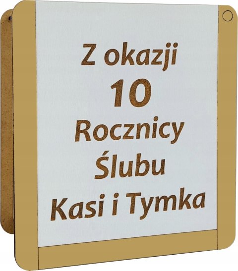 Karna Skarbonka Małżeńska Rocznica Ślubu Srebrne Gody Prezent + kłódka