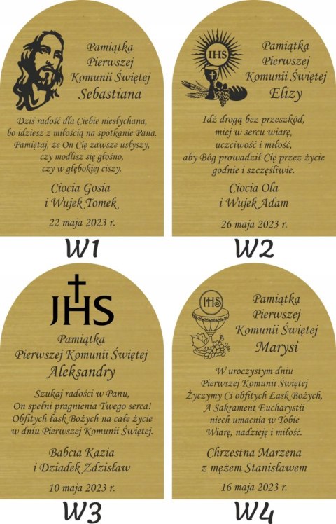 PAMIĄTKA PIERWSZEJ KOMUNII ŚWIĘTEJ PREZENT GRAWER