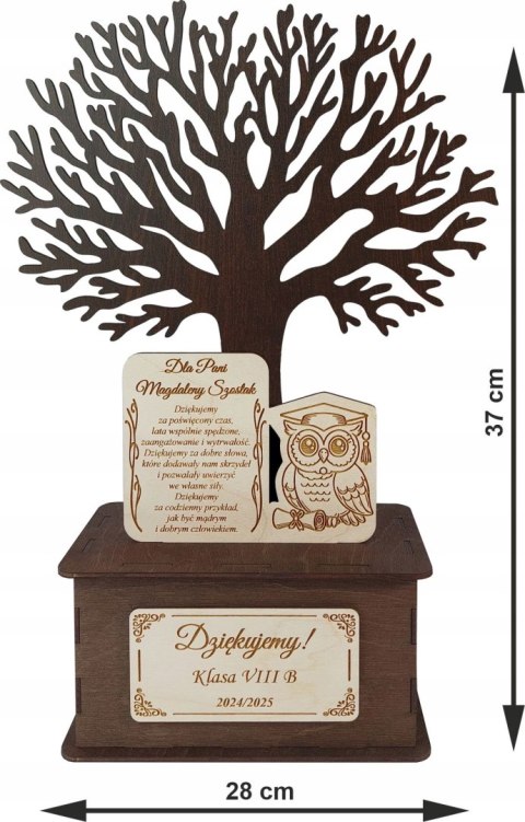 Prezent dla nauczyciela Drzewko z imionami dzieci na zakończenie roku