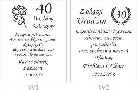 Prezent urodzinowy - elegancka statuetka w etui z grawerem 20 30 40 50 60