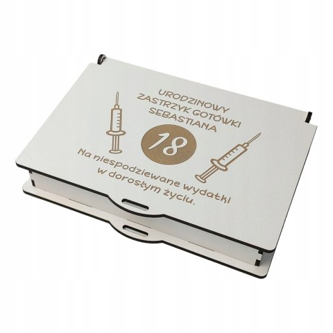 Pudełko Zastrzyk Gotówki Prezent na 18 Urodziny 20 25 30 40