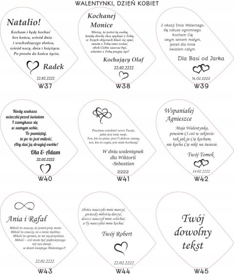 Serce PREZENT na urodziny 1-99 lat TWÓJ GRAWER