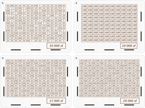 Skarbonka Wykreślana Oszczędzanie na prezent urodziny imieniny RÓŻNE KWOTY