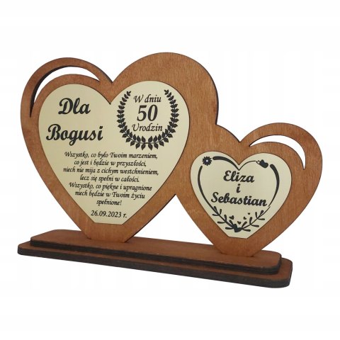 Statuetka Serce Prezent na Urodziny 18 20 30 40 50 60 różne wzory