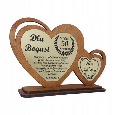 Statuetka Serce Prezent na Urodziny 18 20 30 40 50 60 różne wzory