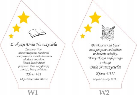 Wyjątkowy prezent upominek na Dzień Nauczyciela statuetka z etui GRAWER