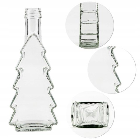 Zestaw prezentowy na święta Ozdobna Drewniana Choinka z Butelką 500 ml