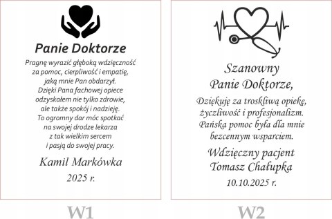 Elegancka statuetka Podziękowanie dla lekarza pielęgniarki położnej prezent