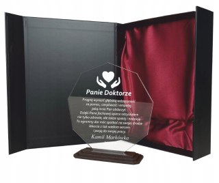 Podziękowanie dla lekarza położnej statuetka z dedykacją prezent upominek