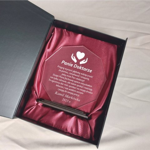 Podziękowanie dla lekarza położnej statuetka z dedykacją prezent upominek