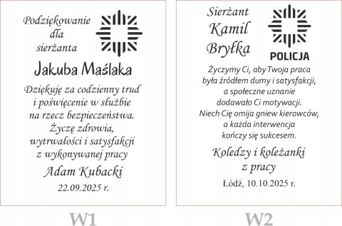 Podziękowanie dla policjanta statuetka z grawerem prezent awans Policja