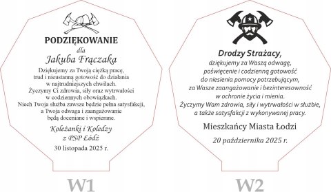 Podziękowanie dla strażaka elegancka statuetka prezent na Dzień Strażaka