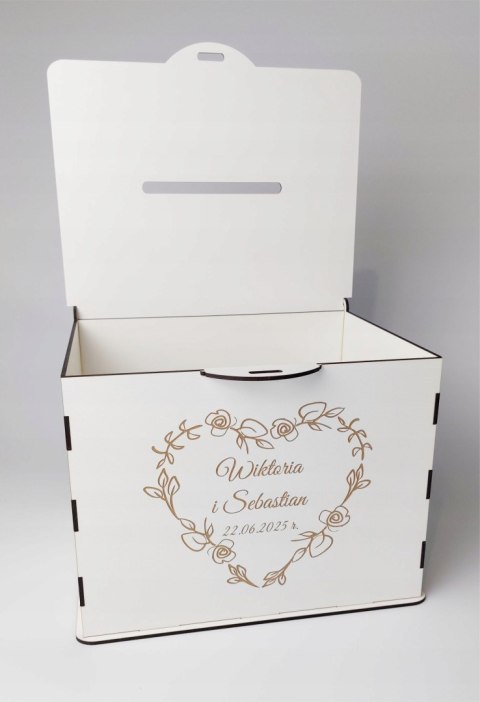 Pudełko Skrzynka na koperty ślubne z Grawerem