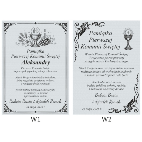 Dyplom komunijny dla dziecka personalizowany grawer