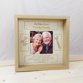 Personalizowana ramka ze zdjęciem Dzień Babci i Dziadka Prezent Upominek