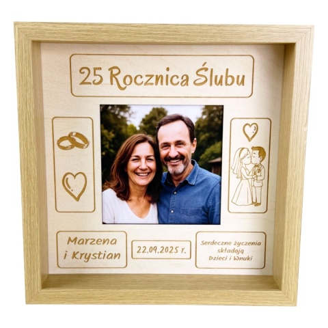 ramka na rocznicę ślubu z personalizacją