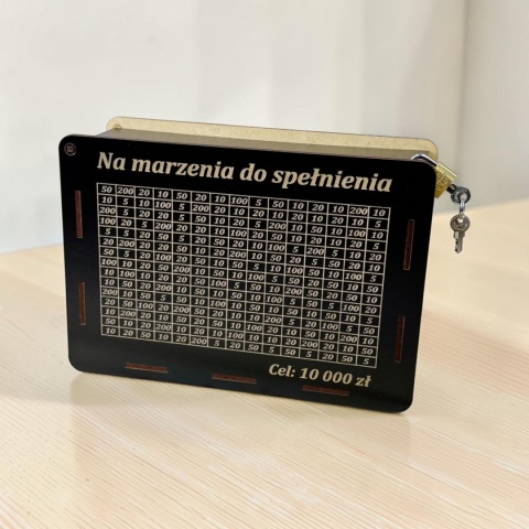 skarbonka wykreślana tabela kwot do zakreślania