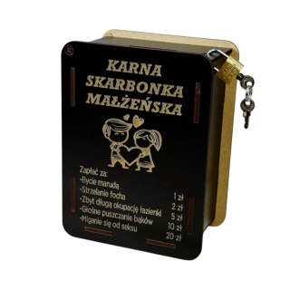 Skarbonka karna dla par z grawerem - zabawny prezent dla małżeństwa