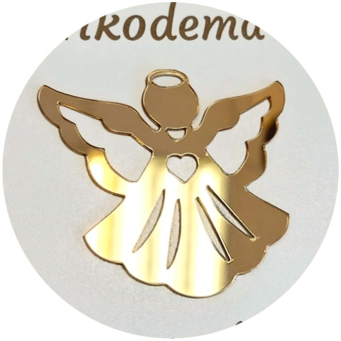 Lustrzany aniołek komunijna skarbonka