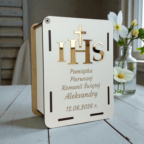 Personalizowana skarbonka na komunię z imieniem