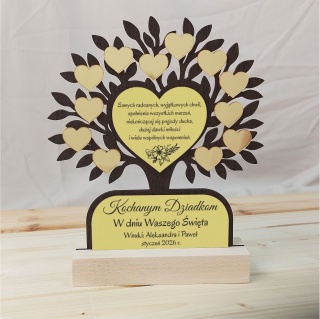 Statuetka Dzień Babci i Dziadka Drzewko Prezent z grawerem