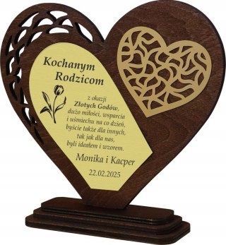 Statuetka Serce z Grawerem - Prezent na Rocznicę Ślubu Elegancka Pamiątka