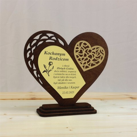 Statuetka Serce z Grawerem - Prezent na Rocznicę Ślubu Elegancka Pamiątka