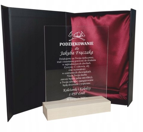 Statuetka Straż Pożarna prezent dla strażaka podziękowanie pamiątka grawer