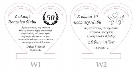 Statuetka prezent dla pary dla Rodziców Teściów Rocznica Ślubu Złote Gody