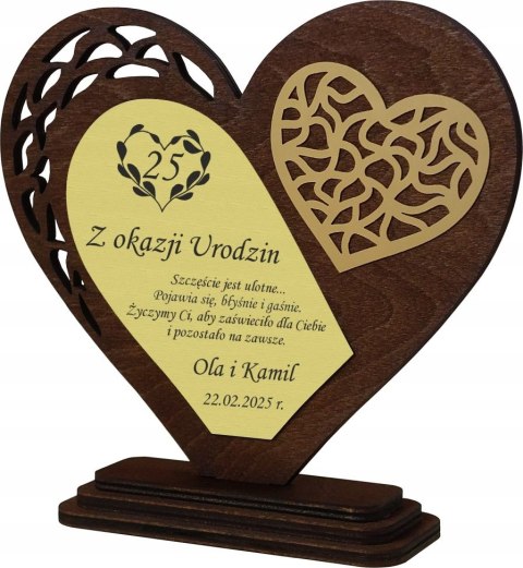 Statuetka z grawerem na urodziny Personalizowany Prezent Elegancki Upominek